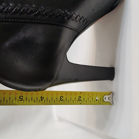 Coach Jessie Silky Nappa Black Leather Heeled Tassell Booties (W Size 10) - Picture 14 of 16